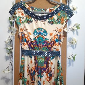 Multi-colored Embellished Summer Dress